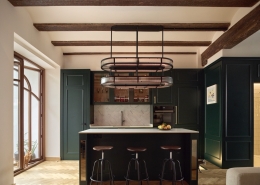 cocina integrada vinculada al patio